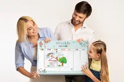 Tablă din plută pentru organizarea săptămânală a sarcinilor casnice