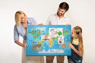 Hartă din plută cu desene animate