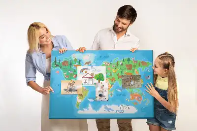 Hartă din plută cu desene animate