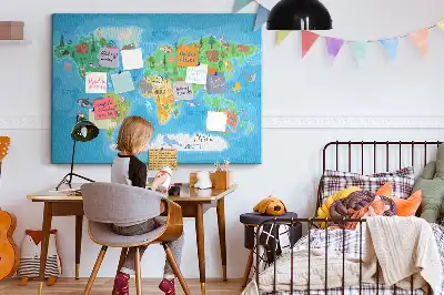 Hartă din plută cu desene animate