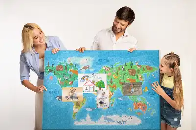 Hartă din plută cu desene animate
