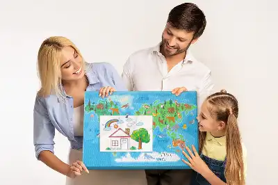 Hartă din plută cu desene animate