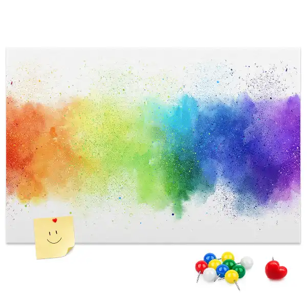 Tablou din plută cu design abstract curcubeu