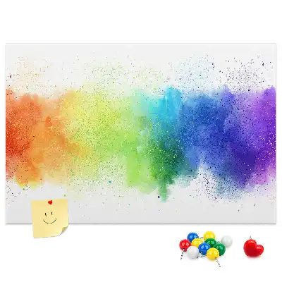 Tablou din plută cu design abstract curcubeu