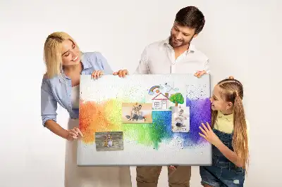 Tablou din plută cu design abstract curcubeu