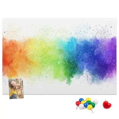 Tablou din plută cu design abstract curcubeu