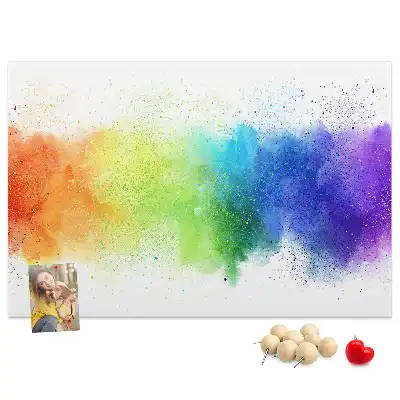 Tablou din plută cu design abstract curcubeu
