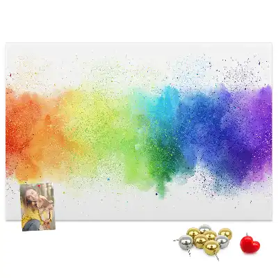 Tablou din plută cu design abstract curcubeu