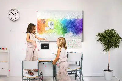 Tablou din plută cu design abstract curcubeu