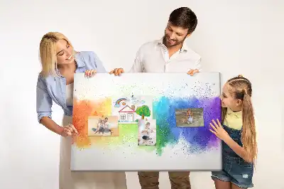 Tablou din plută cu design abstract curcubeu