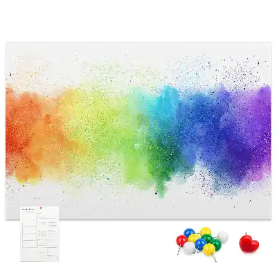 Tablou din plută cu design abstract curcubeu