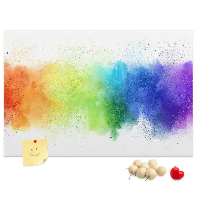 Tablou din plută cu design abstract curcubeu