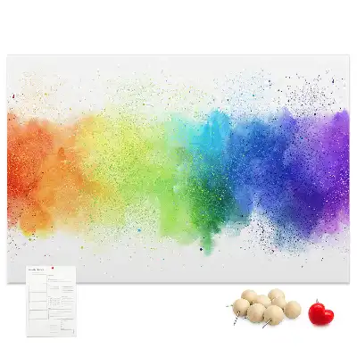 Tablou din plută cu design abstract curcubeu