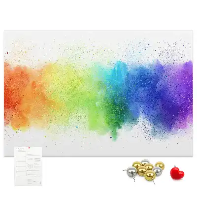 Tablou din plută cu design abstract curcubeu
