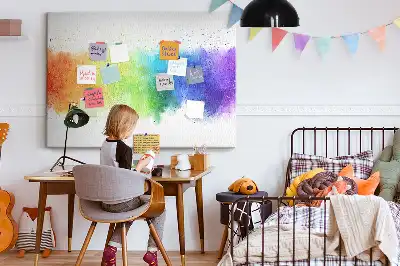 Tablou din plută cu design abstract curcubeu