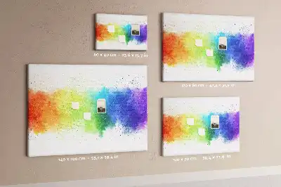 Tablou din plută cu design abstract curcubeu