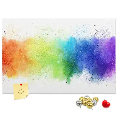 Tablou din plută cu design abstract curcubeu