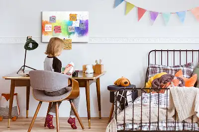 Tablou din plută cu design abstract curcubeu