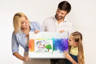 Tablou din plută cu design abstract curcubeu