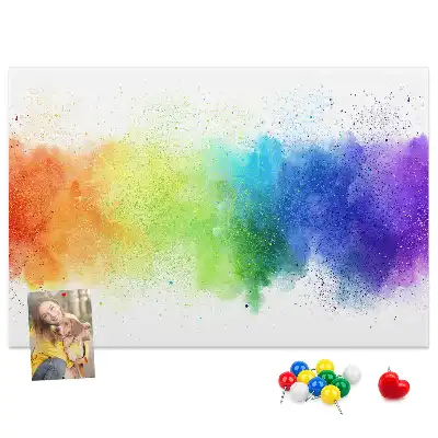 Tablou din plută cu design abstract curcubeu