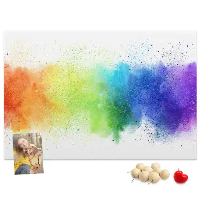 Tablou din plută cu design abstract curcubeu