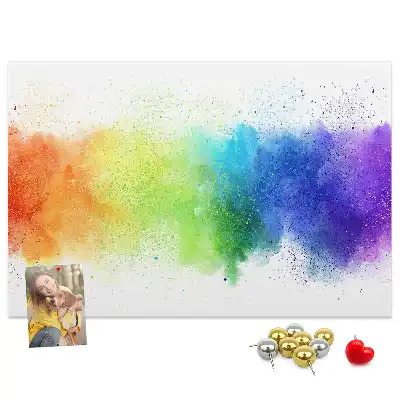 Tablou din plută cu design abstract curcubeu