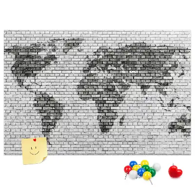 Tablă de plută cu imprimeu cărămidă