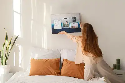 Tablă de plută cu model munți în acuarelă