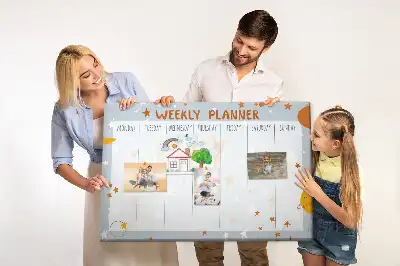 Panou din plută pentru organizarea sarcinilor săptămânale