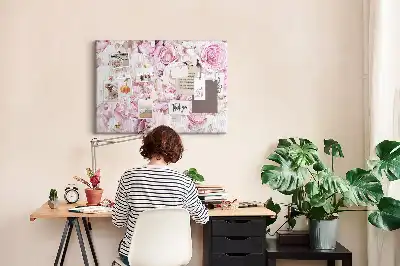 Tablă din plută cu plante decorative stilizate