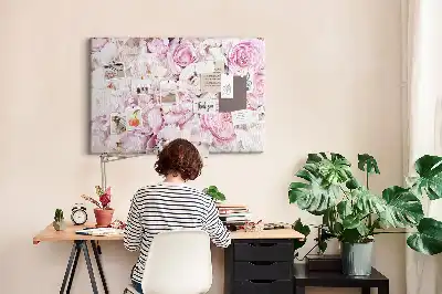 Tablă din plută cu plante decorative stilizate