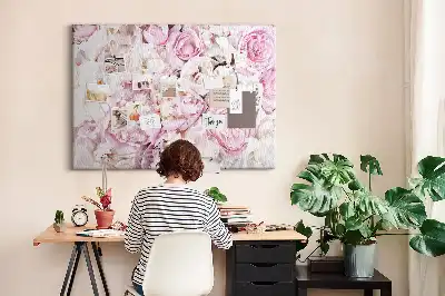 Tablă din plută cu plante decorative stilizate