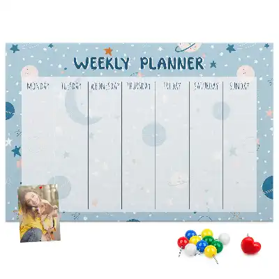 Panou din plută planificator săptămânal Cosmos