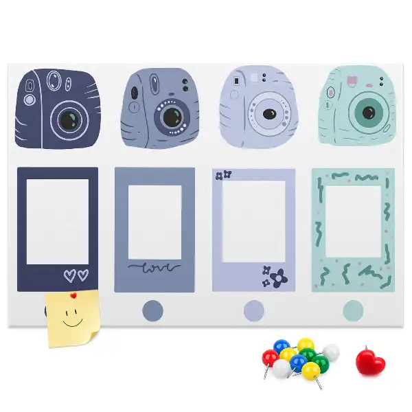 Panou din plută cu rame Polaroid