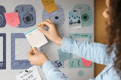 Panou din plută cu rame Polaroid