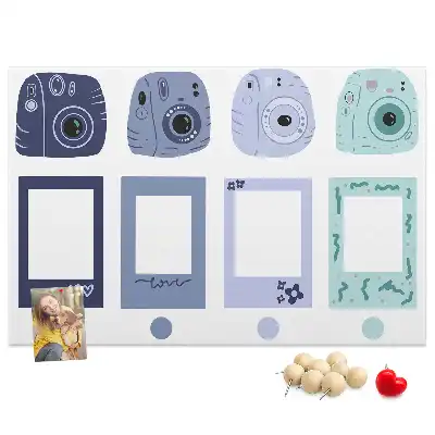Panou din plută cu rame Polaroid