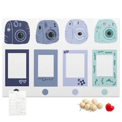 Panou din plută cu rame Polaroid