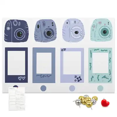 Panou din plută cu rame Polaroid