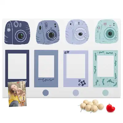 Panou din plută cu rame Polaroid