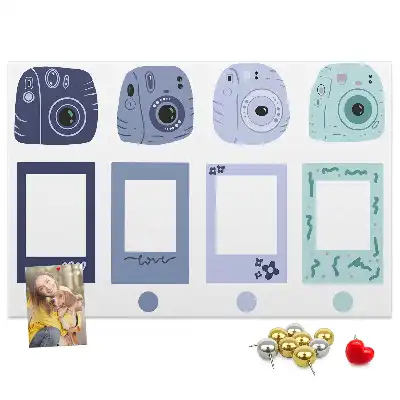 Panou din plută cu rame Polaroid