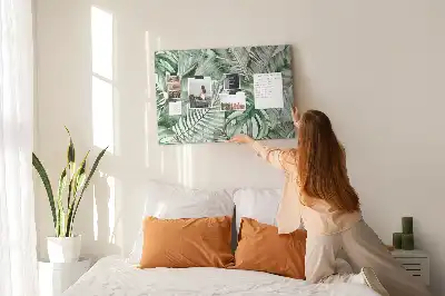 Tablă din plută Botanică cu model cu flori verzi