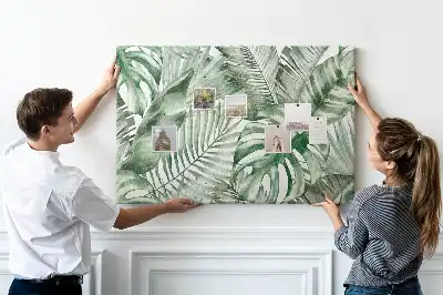 Tablă din plută Botanică cu model cu flori verzi