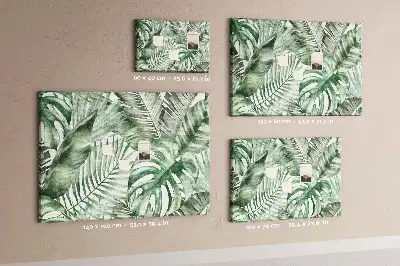 Tablă din plută Botanică cu model cu flori verzi