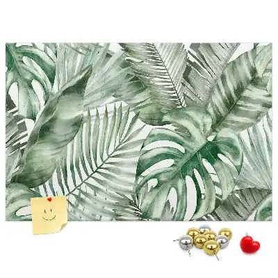 Tablă din plută Botanică cu model cu flori verzi