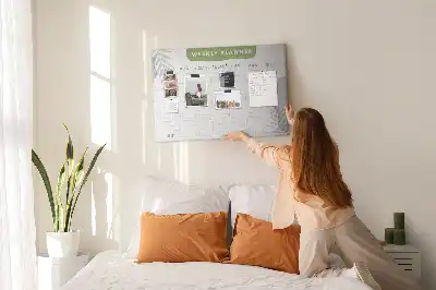 Tablă din plută cu planificator săptămânal