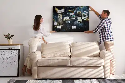 Panou din plută cu imprimeu floral artistic