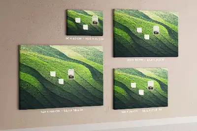 Tablou din plută cu design abstract Câmpuri Verzi