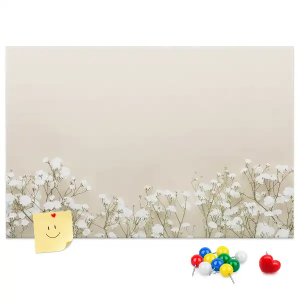 Panou de plută cu imprimeu muguri de flori deschiși