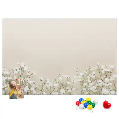 Panou de plută cu imprimeu muguri de flori deschiși