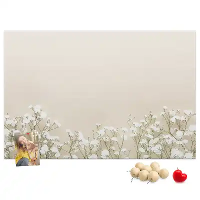 Panou de plută cu imprimeu muguri de flori deschiși